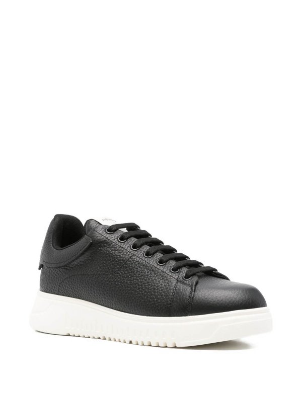 EMPORIO ARMANI: trainers online - Leather Sneakers
