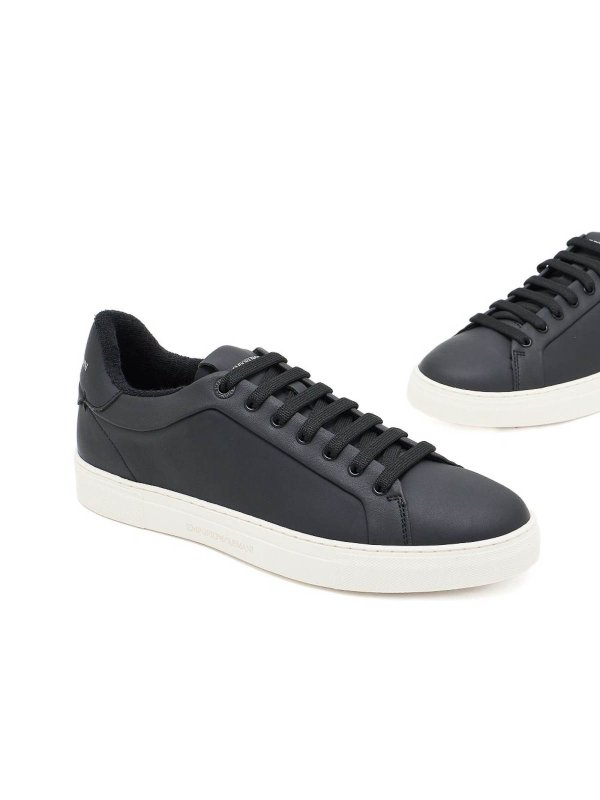 EMPORIO ARMANI: trainers online - Leather Sneakers