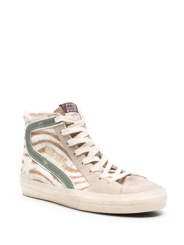 Slide Classic Leather Sneakers shop online: GOLDEN GOOSE