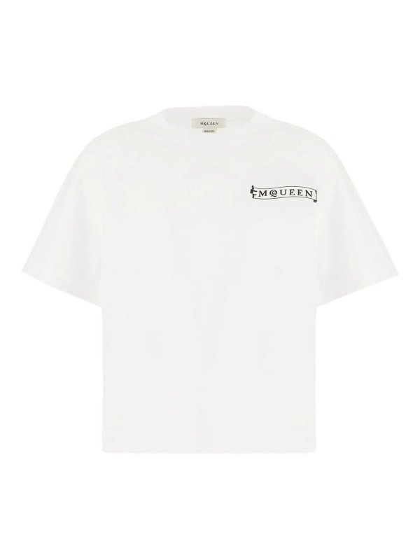 ALEXANDER MCQUEEN: T-shirts - T-Shirt - Blanc