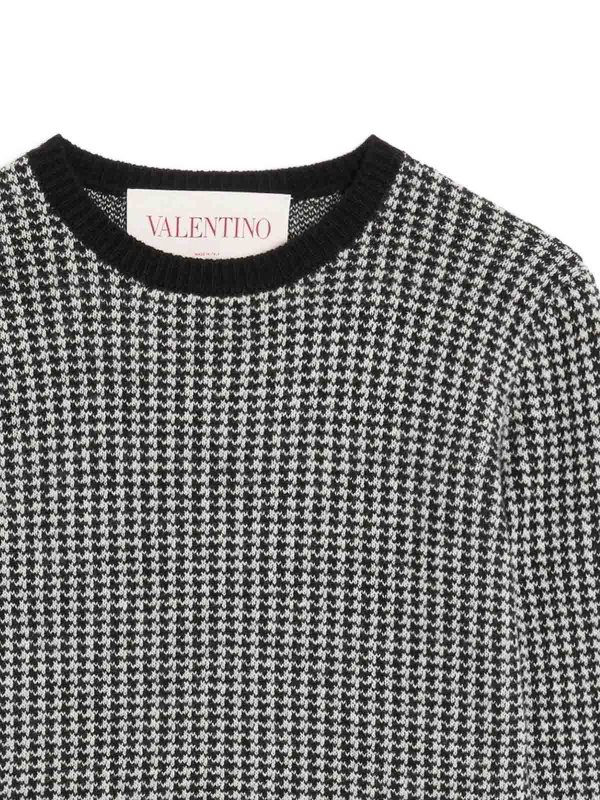 VALENTINO GARAVANI: Strickpullover mit Rundhalsausschnitt online - Rundhalspullover - Schwarz