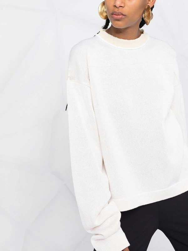 The Best Shops JIL SANDER: crew necks - Two-Tone Sweater