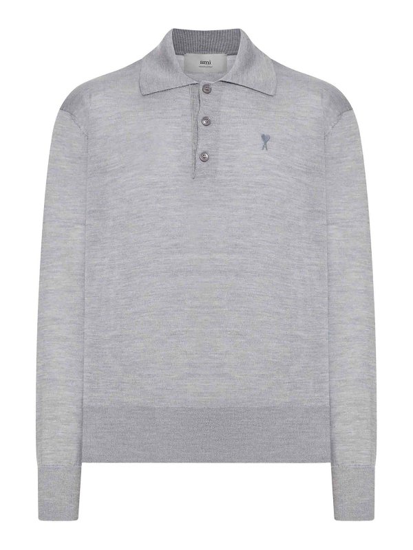 AMI PARIS: polo shirts - Ami De Coeur Polo Shirt