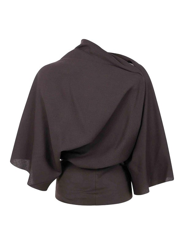 RICK OWENS: トップス＆タンクトップ - トップ/タンクトップ - グレイッシュブラウン