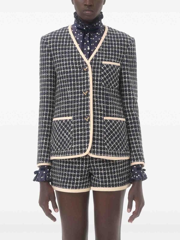 The Best Shops VALENTINO GARAVANI: casual jackets - Checked Boucl Jacket