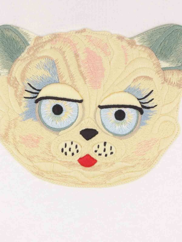 The Best Shops VALENTINO GARAVANI: t-shirts - La Chat De La Maison Embroidered T-Shirt