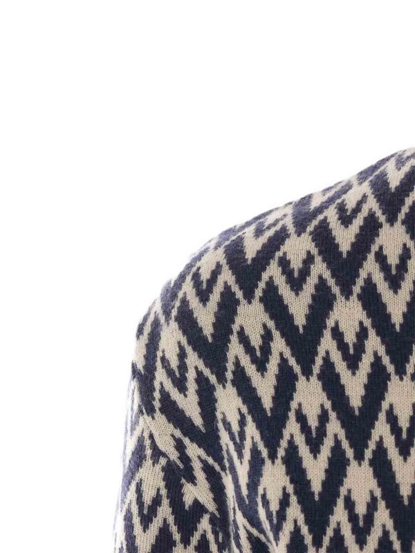 Rundhalspullover - Weiß shop online: VALENTINO GARAVANI