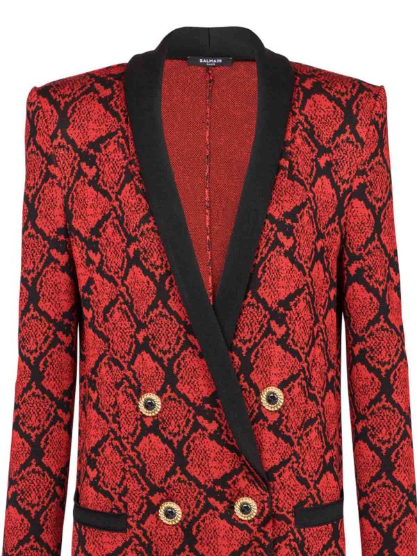 Balmain: カジュアルジャケット online - カジュアルジャケット - 赤