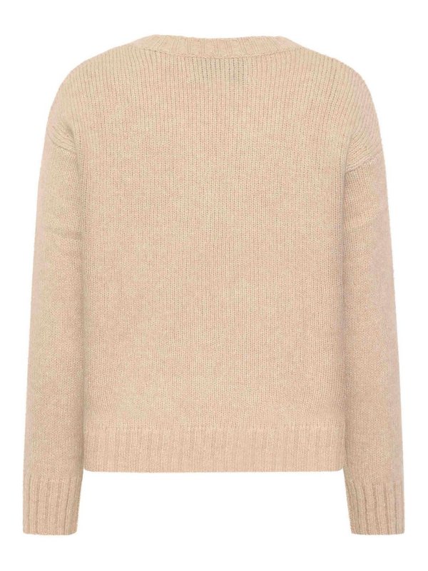 EMERSON RENALDI: Col en V online - Pull À Col V - Beige