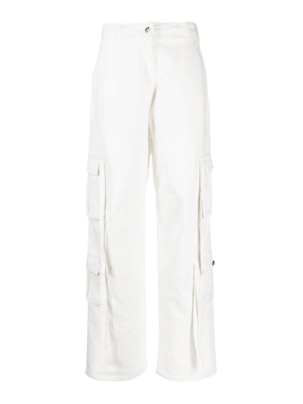 ANDREĀDAMO: Casual Hosen - Casual Hose - Weiß