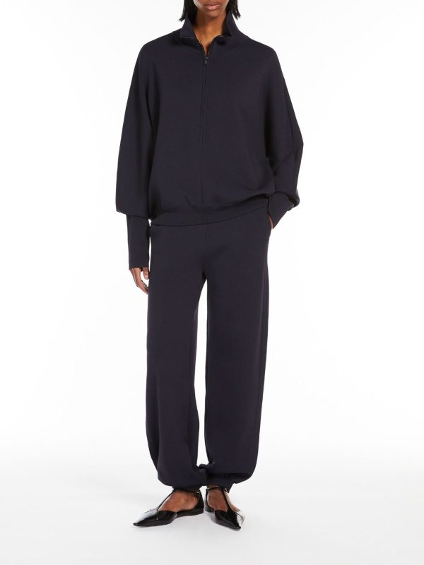 Max Mara: U-Boot-Ausschnitt online - U-Boot-Pullover - Blau