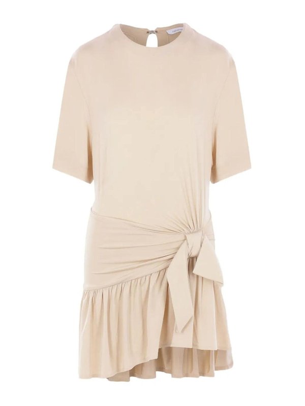 RABANNE: knee length dresses - Midi Ruches dress