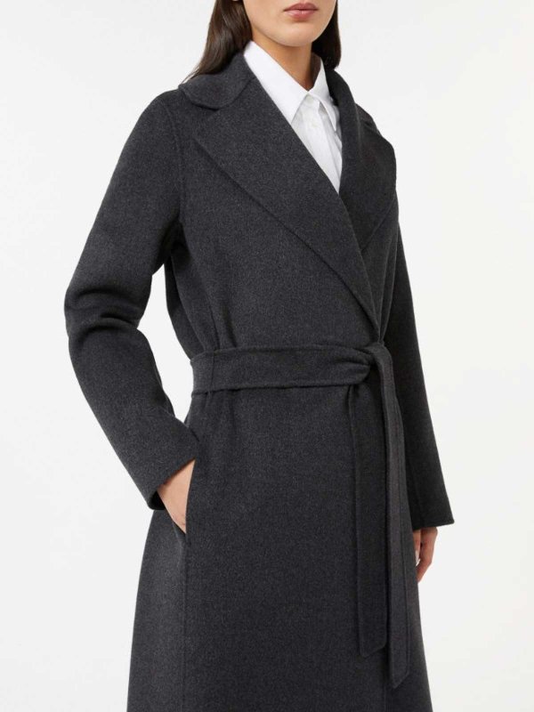 S MAX MARA: short coats online - S Max Mara Cappotto Poldo Dark Grey
