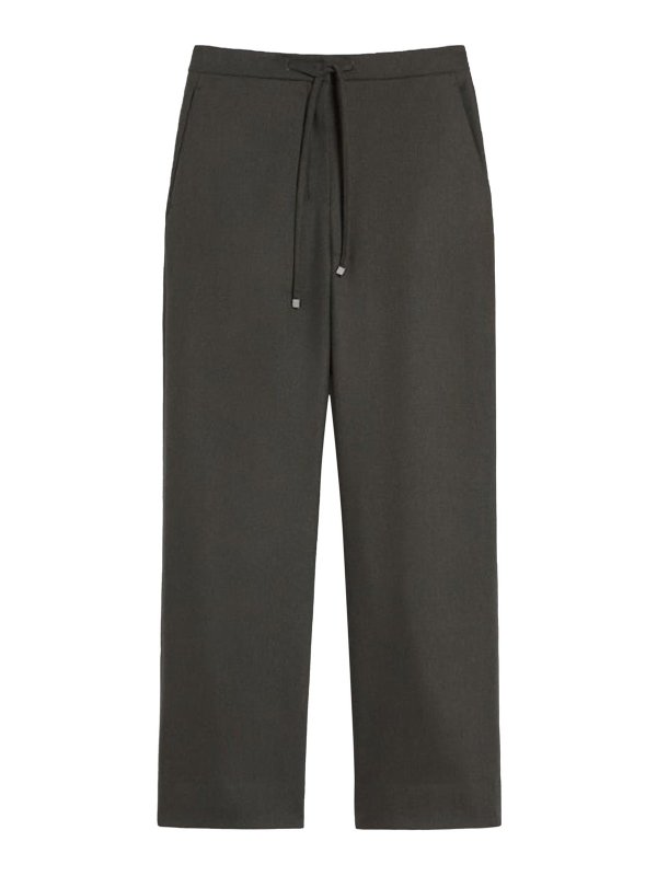 S MAX MARA: casual trousers - S Max Mara Pantalone Floria Dark Green