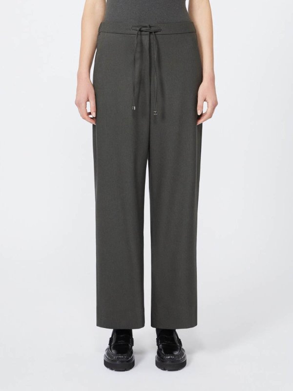 S MAX MARA: casual trousers online - S Max Mara Pantalone Floria Dark Green