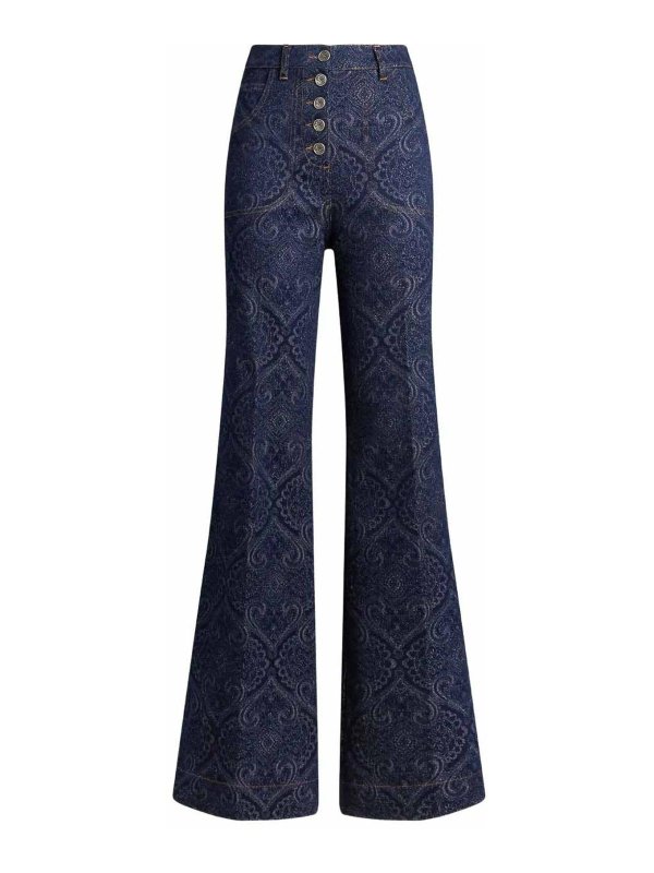 ETRO: bootcut jeans - Jeans Paisley Blu