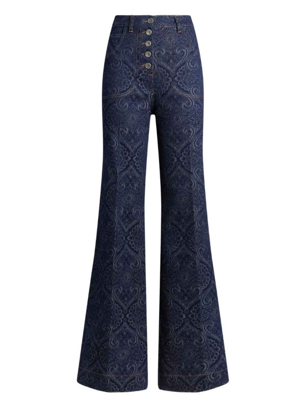ETRO: bootcut jeans online - Jeans Paisley Blu