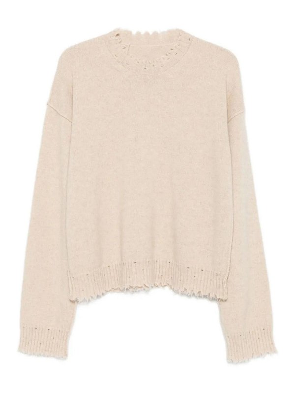 UMA WANG: boat necks - Maglion m/long Tan