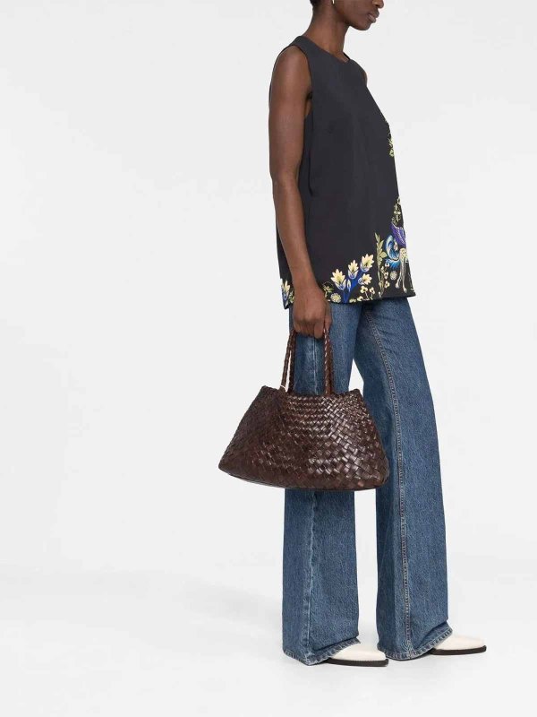 Borsa Santa Croce Big Dark Brown shop online: DRAGON DIFFUSION