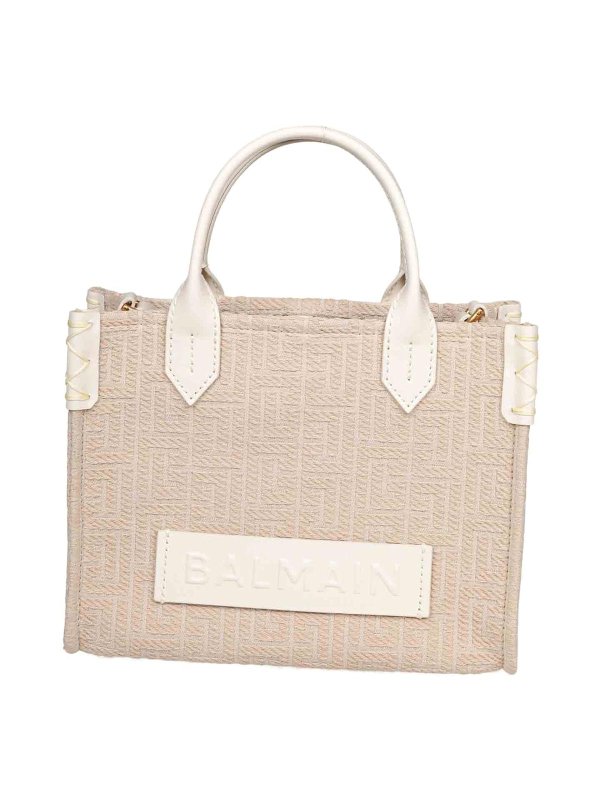 Balmain: totes bags - Balmain Small Shopping bag B-ammy