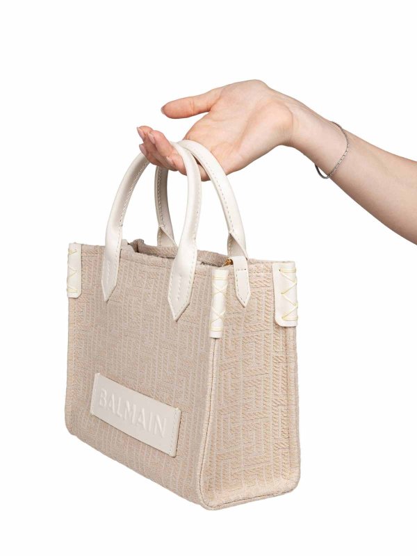 Balmain: totes bags online - Balmain Small Shopping bag B-ammy