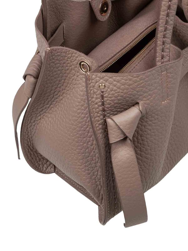 Visona handbag victory in taupe leather color shop online: VISONA