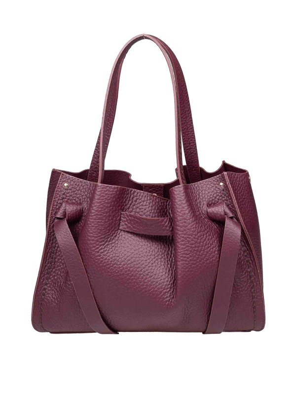 VISONA: Sacs à main - Sac Cabas - Rouge Brun