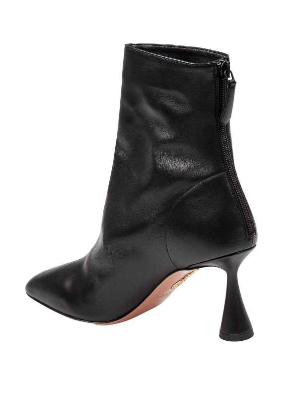 Aquazzura Amore Bootie 75 in black leather shop online: Aquazzura