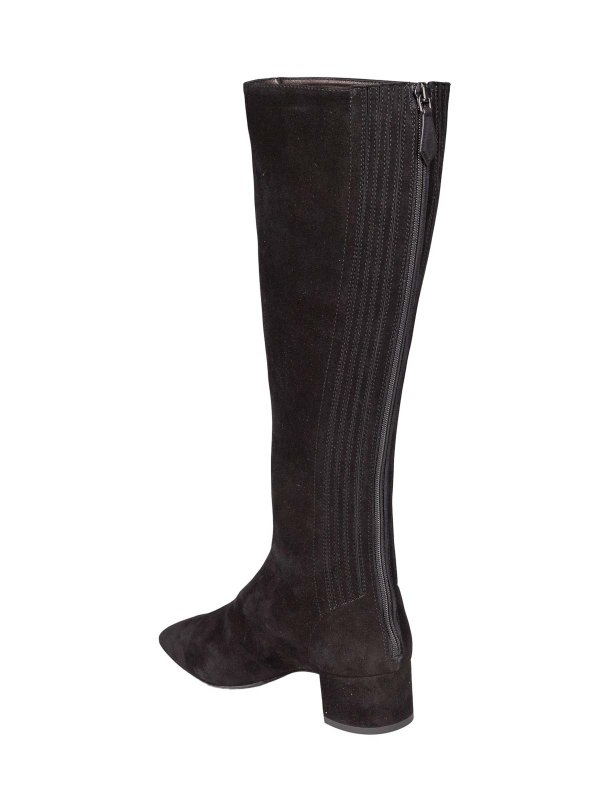 SAINT HONORE 35 BOILE IN SUEDE BLACK COLOR shop online: Aquazzura