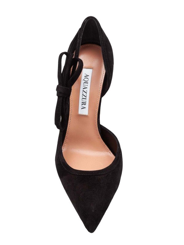 The Best Shops Aquazzura: court shoes - SOAVE 105 Decollete in SUEDE BLACK COLOR