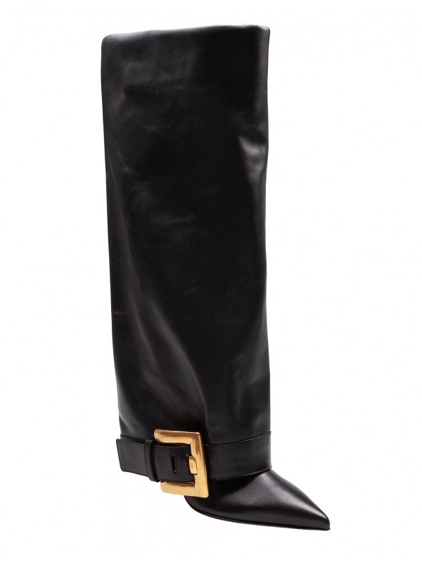 Balmain: boots online - Balmain Anthem Black leather boot