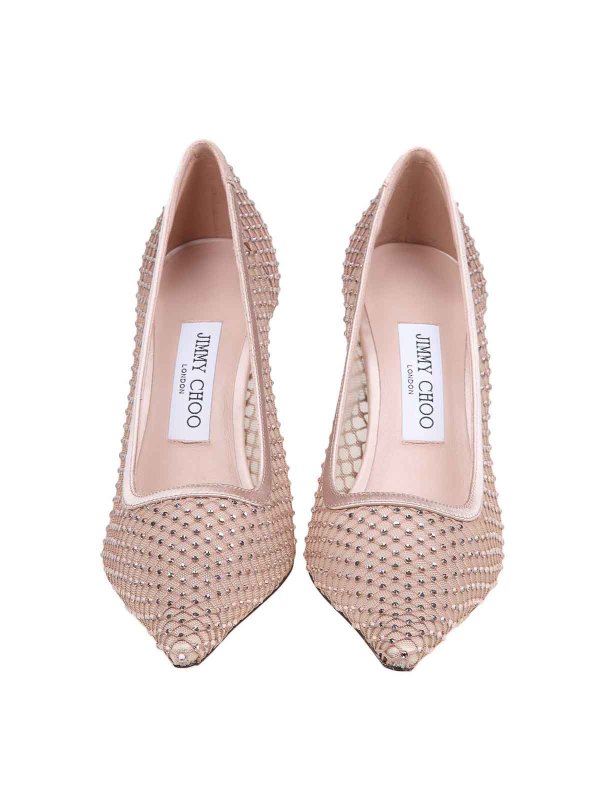 The Best Shops JIMMY CHOO: scarpe décolleté - Decollete Ixia 95 In Mesh Con Cristalli