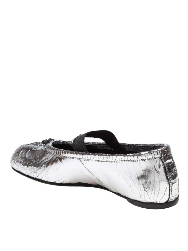 フラットシューズ - 銀 shop online: Maison Margiela
