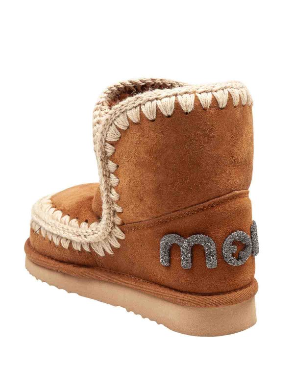 The Best Shops MOU: ankle boots - Eskimo 18 boot in suede leather cognac color
