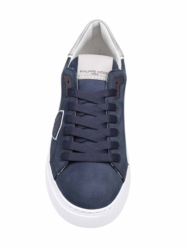 PHILIPPE MODEL: trainers online - Temple Low Sneakers in Nubuk blue color