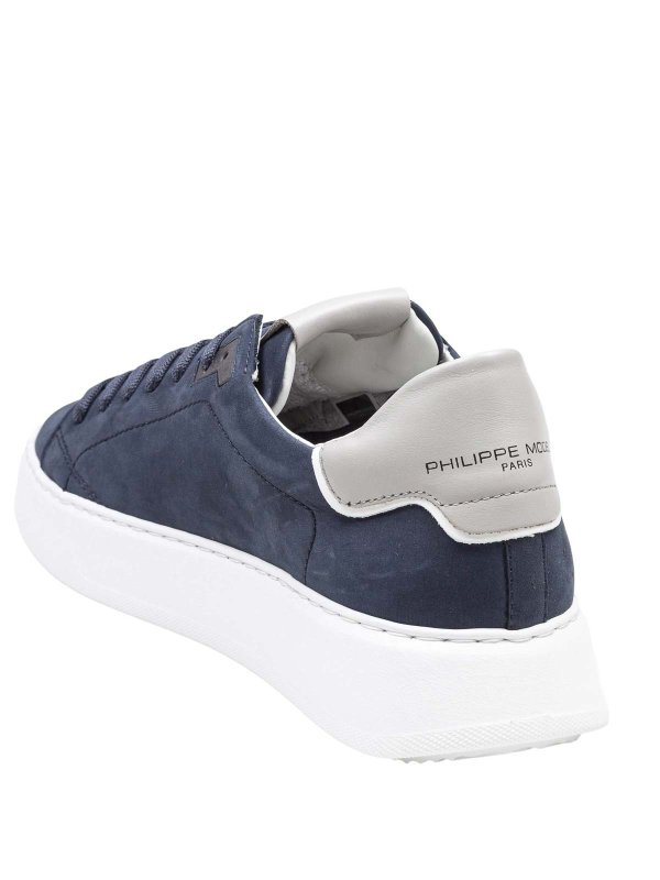 The Best Shops PHILIPPE MODEL: trainers - Temple Low Sneakers in Nubuk blue color