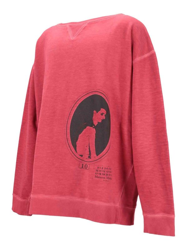 Maison Margiela: Sweatshirts & Pulls - Sweat-Shirts - Rouge