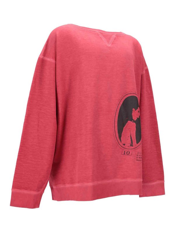 Maison Margiela: Sweatshirts & Pulls online - Sweat-Shirts - Rouge