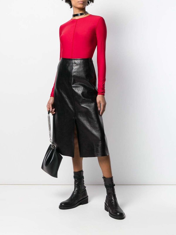 ANN DEMEULEMEESTER: Top e canotte online - Body Nano Red