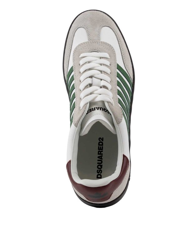 The Best Shops DSQUARED2: sneakers - Sneaker boxer in pelle e pelle scamosciata