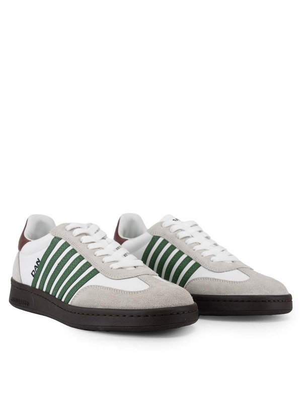 Sneaker boxer in pelle e pelle scamosciata shop online: DSQUARED2