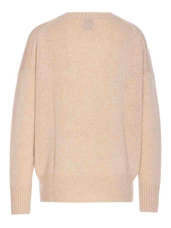 ALLUDE: maglia collo rotondo online - Maglione beige