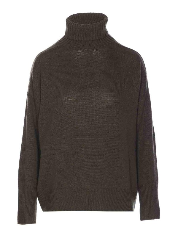 ALLUDE: Suéteres con cuello pico - Suéter Cuello Redondo - Verde