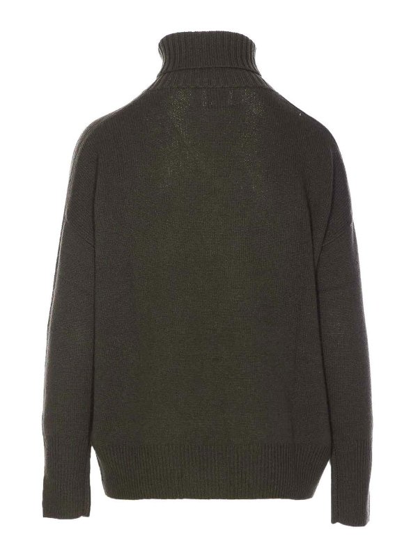 ALLUDE: Suéteres con cuello pico online - Suéter Cuello Redondo - Verde