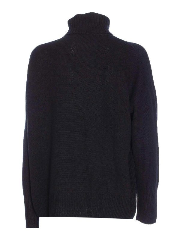 ALLUDE: Suéteres con cuello pico online - Suéter Cuello Redondo - Negro