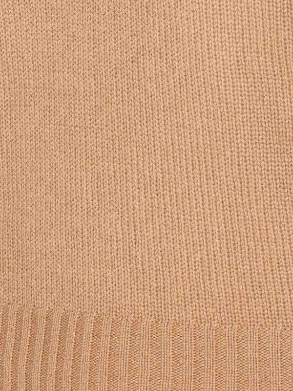 The Best Shops ALLUDE: Strickpullover mit Rundhalsausschnitt - Rundhalspullover - Beige