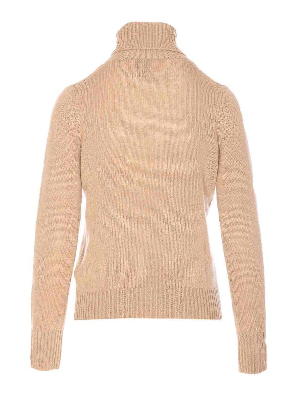 ALLUDE: クルーネック online - クルーネック - ベージュ