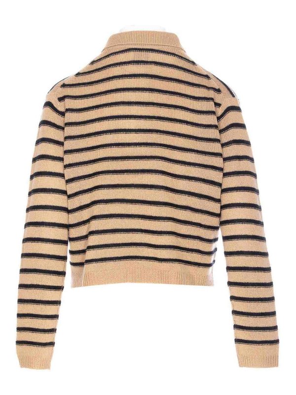 ALLUDE: Suéteres con cuello pico online - Suéter Cuello Redondo - Beis