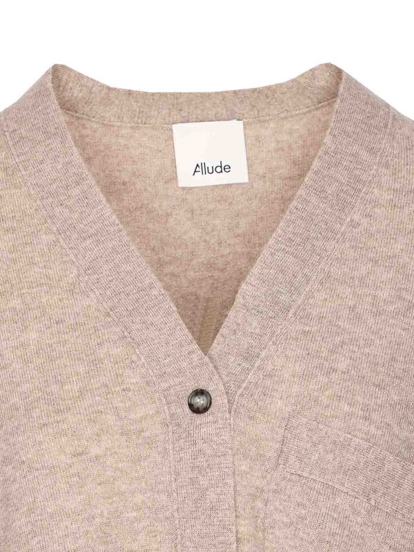 カーディガン - ベージュ shop online: ALLUDE
