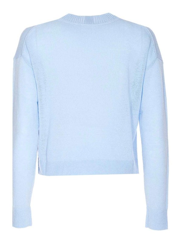 ALLUDE: Suéteres con cuello pico online - Suéter Cuello Redondo - Azul